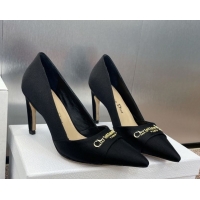 Purchase Dior My Dior Pumps 8cm in Moiré Fabric Black 0425019