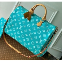 Reasonable Price Louis Vuitton Speedy P9 Bandouliere 40 Bag in Calf Leather M11564 Turquoise 2025