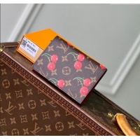 Top Grade Louis Vuitton LV x TM Passport Cover in Monogram Cherry Canvas M13424 2025