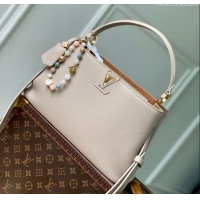 Unique Grade Louis Vuitton Capucines MM Souple Bag in Calf Leather M12929 Beige 2025