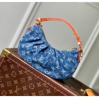 Top Quality Louis Vuitton Pochette Valley Bag in Denim Blue Organic cotton M13571 2025