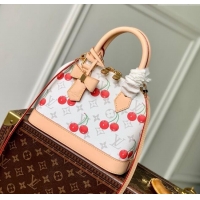 Promotional Louis Vuitton LV x TM Alma BB Bag in Monogram Cherry Canvas M14234 White 2025