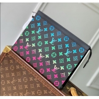 Top Grade Louis Vuitton Pochette Voyage MM Pouch in Monogram Canvas M13907 Black/Multicolor 2025