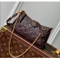 Grade Design Louis Vuitton Easy Pouch in Embossed Grained Leather M13614 Chocolate 2025
