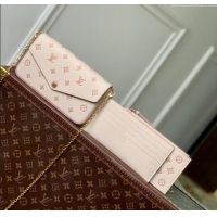 Low Cost Louis Vuitton Felicie Pochette Bag in Bicolor Eden Embossed Grained Cowhide Leather M14968 2025