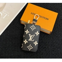 Grade Discount Louis Vuitton Car Key Pouch 0616 Black/Beige 2025