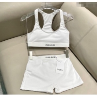 Famous Brand Miu Miu Knit Two-Pieces Swimwear 0616 White 2025