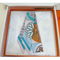 Promotional Hermes Effet Kaleidoscope Silk Twilly Bandeau Scarf 5x86.5cm 7063 Pink 2025