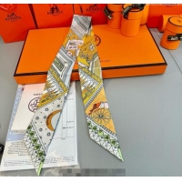 Top Design Hermes Precious Silk Twilly Bandeau Scarf 5x86cm 7063 Yellow 2025