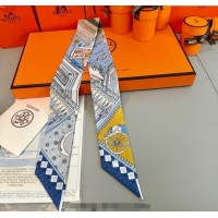 Low Cost Hermes Precious Silk Twilly Bandeau Scarf 5x86cm 7063 Blue 2025