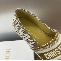 Unique Style Dior Granville Espadrilles Flat in Oblique Embroidered Cotton Brown 0605037