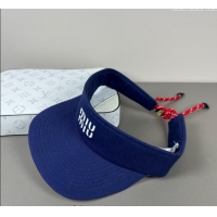 Promotional Miu Miu Canvas Visor Hat 0617 Blue 2025