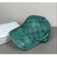 Top Grade Gucci Shiny Baseball Hat with Print 0617 Green 2025