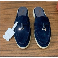 Best Price Loro Piana Charms Walk Babouche Loafer in Suede LP060504 Deep Blue 2025