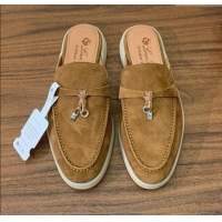 ​Good Quality Loro Piana Charms Walk Babouche Loafer in Suede LP060512 Brown 2025