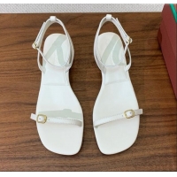 Particularly Recommended Loro Piana Lambskin Sandal in LP6604 White 2025