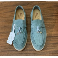 ​Best Price Loro Piana Summer Charms Walk Loafer in Suede LP61824 Blue 2025
