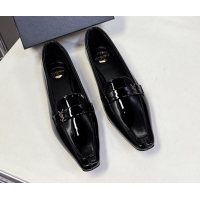 Grade Quality Saint Laurent Poppy Ballerinas Flat in Patent Leather Black 0424077