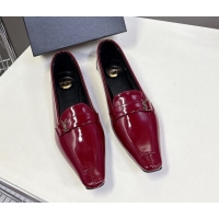 Pretty Style Saint Laurent Poppy Ballerinas Flat in Patent Leather Red 0424078