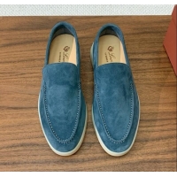 ​Traditional Specials Loro Piana Summer Walk Loafer in Suede LP61903 Haze Blue 2025