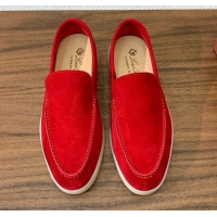 ​Spot Bulk Loro Piana Summer Walk Loafer in Suede LP61909 Red 2025