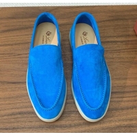 ​Spot Bulk Loro Piana Summer Walk Loafer in Suede LP61912 Peacock Blue 2025