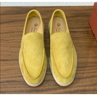 Super Quality Loro Piana Summer Walk Loafer in Suede LP61913 Yellow 2025