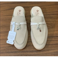 ​Top Quality Loro Piana Charms Walk Babouche Loafer in Suede LP061917 Apricot 2025