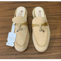 Cheap Price Loro Piana Charms Walk Babouche Loafer in Suede LP061919 Apricot 2025