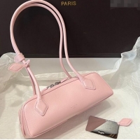 Famous Brand Alaia Le Tecket Small Long Shoulder bag in Grained Leather A5031 Light Pink 2025