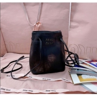 Buy Classic Miu Miu Faded Leather Pouch 5NF460 Brown 2025