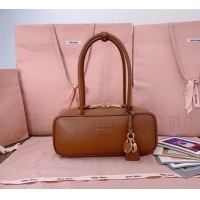 Market Sells Miu Miu Beau Leather Small Handbag with Charm 5BB173 Tan Brown 2025