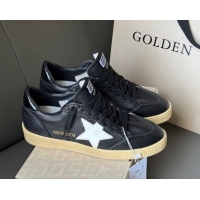 Unique Style Golden Goose Women’s Ball Star Sneakers in Balck Leather with White Star 50429036