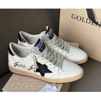 Good Looking Golden Goose Women’s Ball Star Sneakers in white leather with signature and Strass 0429038