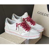 Shop Duplicate Golden Goose Women’s Ball Star Sneakers LTD CNY in white leather with a lived-in effect 0429039