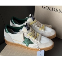 Top Grade Golden Goose Women's Ball Star LTD sneakers in suede and mesh with green leather star 0605005