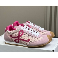 Grade Quality Loewe Ballet Runner 2.0 Sneakers in Mesh and Suede Light Pink/Fuchsia 50605076
