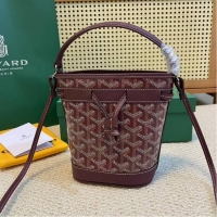 Popular Style Goyard Original Petit Flot Mini Bucket Bag G8716 Burgundy