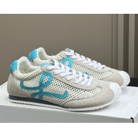 Top Design Loewe Ballet Runner 2.0 Sneakers in Mesh and Suede White/Blue 50605078