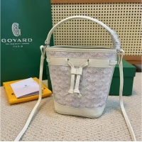 Inexpensive Goyard Original Petit Flot Mini Bucket Bag G8716 White