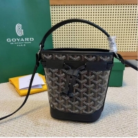 Luxury Cheap Goyard Original Petit Flot Mini Bucket Bag G8716 Black