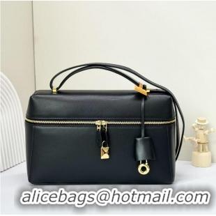 Super Quality Loro Piana Extra Bag in Smooth Leather 1010 Black/Gold 2023