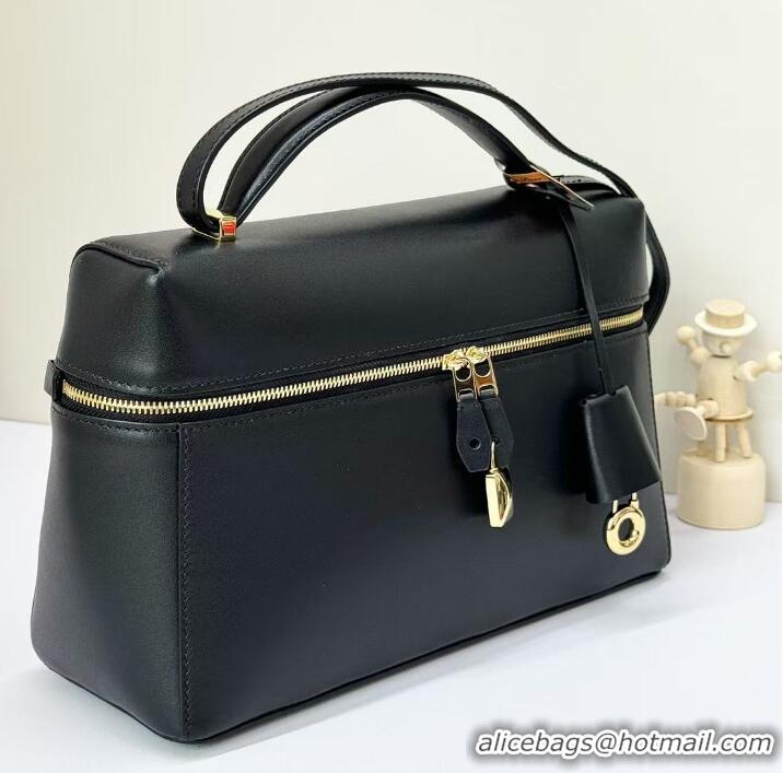 Super Quality Loro Piana Extra Bag in Smooth Leather 1010 Black/Gold 2023