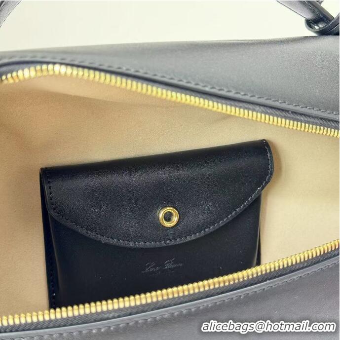 Super Quality Loro Piana Extra Bag in Smooth Leather 1010 Black/Gold 2023