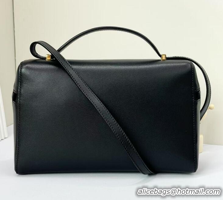 Super Quality Loro Piana Extra Bag in Smooth Leather 1010 Black/Gold 2023