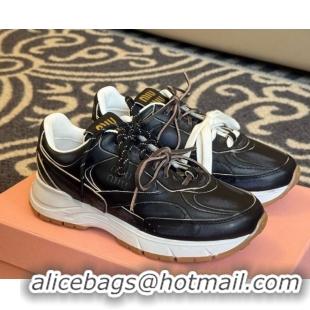 Crafted New Balance x Miu Miu Sneakers in Calf Leather Black 2025 MIU060302