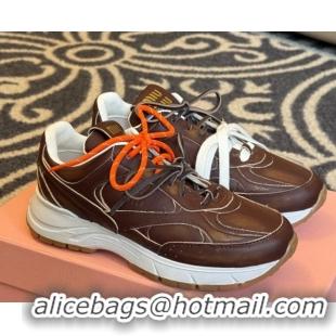 Grade Quality New Balance x Miu Miu Sneakers in Calf Leather Dark Brown 2025 MIU060302