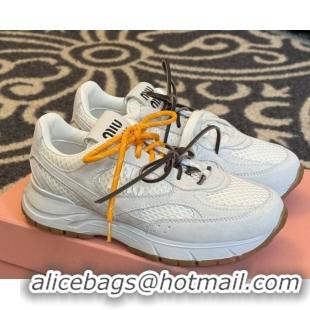 Unique Style New Balance x Miu Miu Sneakers in Suede and Mesh White 2025 MIU060302