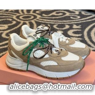 Good Looking New Balance x Miu Miu Sneakers in Suede and Mesh Beige 2025 MIU060302