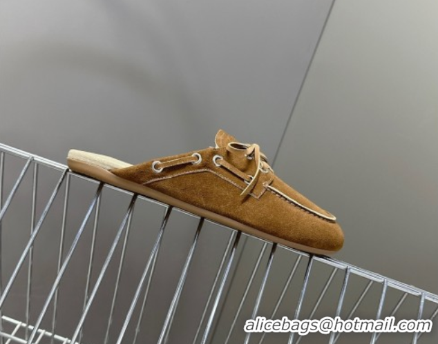 Best Product Miu Miu Faded Leather Sneaker Mules Brown2 2025 5D455E